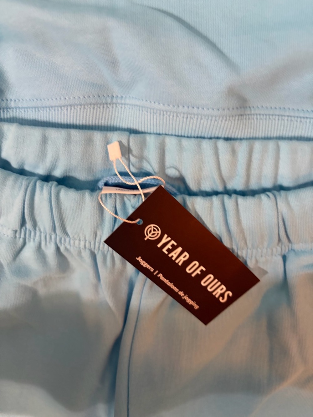 Year of Ours Sky Blue Pajama Set - Pullover Top & Elastic Waist Pants - Picture 3 of 4